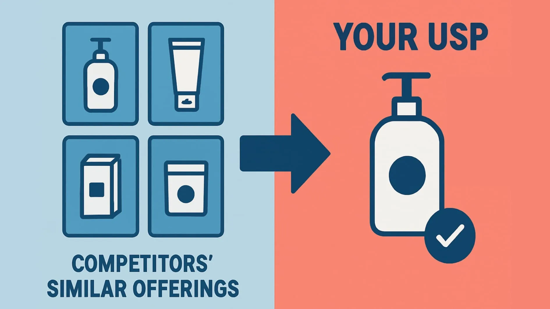 Illustration showing how to Communicate Your Unique Advantage through clear USPs.