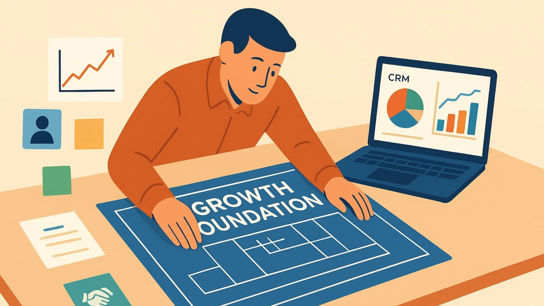 Agency owner mapping growth plans and client strategies for The Foundation for Agency Growth.