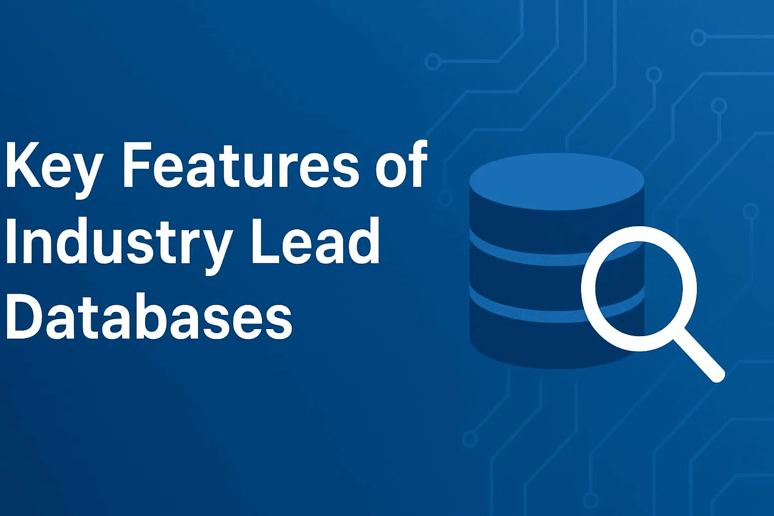 “Industry Lead Databases: Comprehensive data for targeted sales and marketing. Discover new clients and grow your business”.