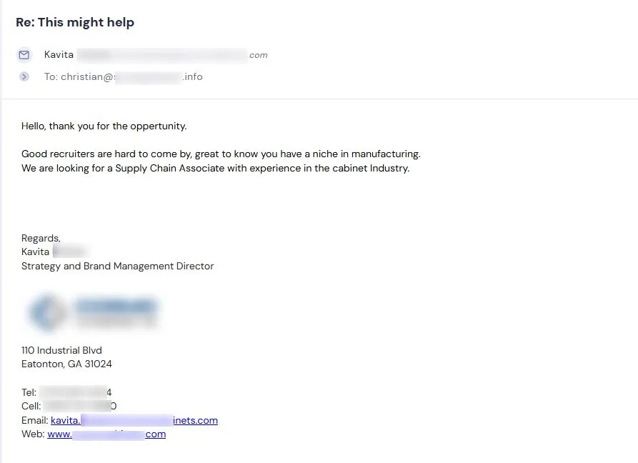 How CPG Recruiting Built Hundreds of Thousands in Pipeline in 2 Months — reply 2