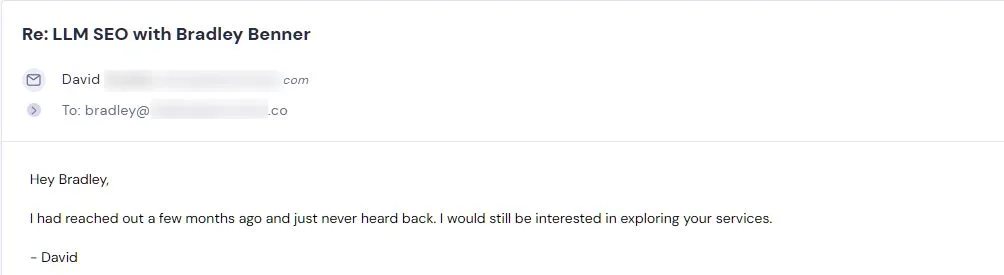 How Bradley Signed 5 New Clients within a Month — reply 4